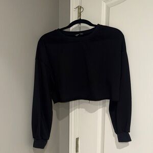 Women's Black Cropped Sweater